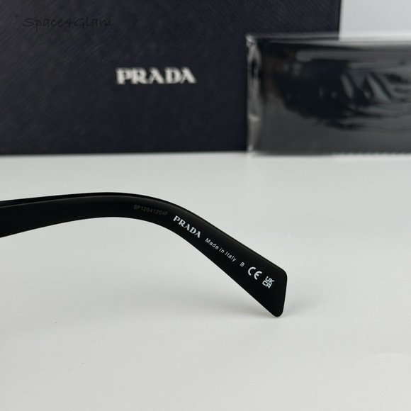 NEW Prada PRA10V 12P1O1 Black Matte Square Unisex Eyeglasses PR A10V - Picture 8 of 8
